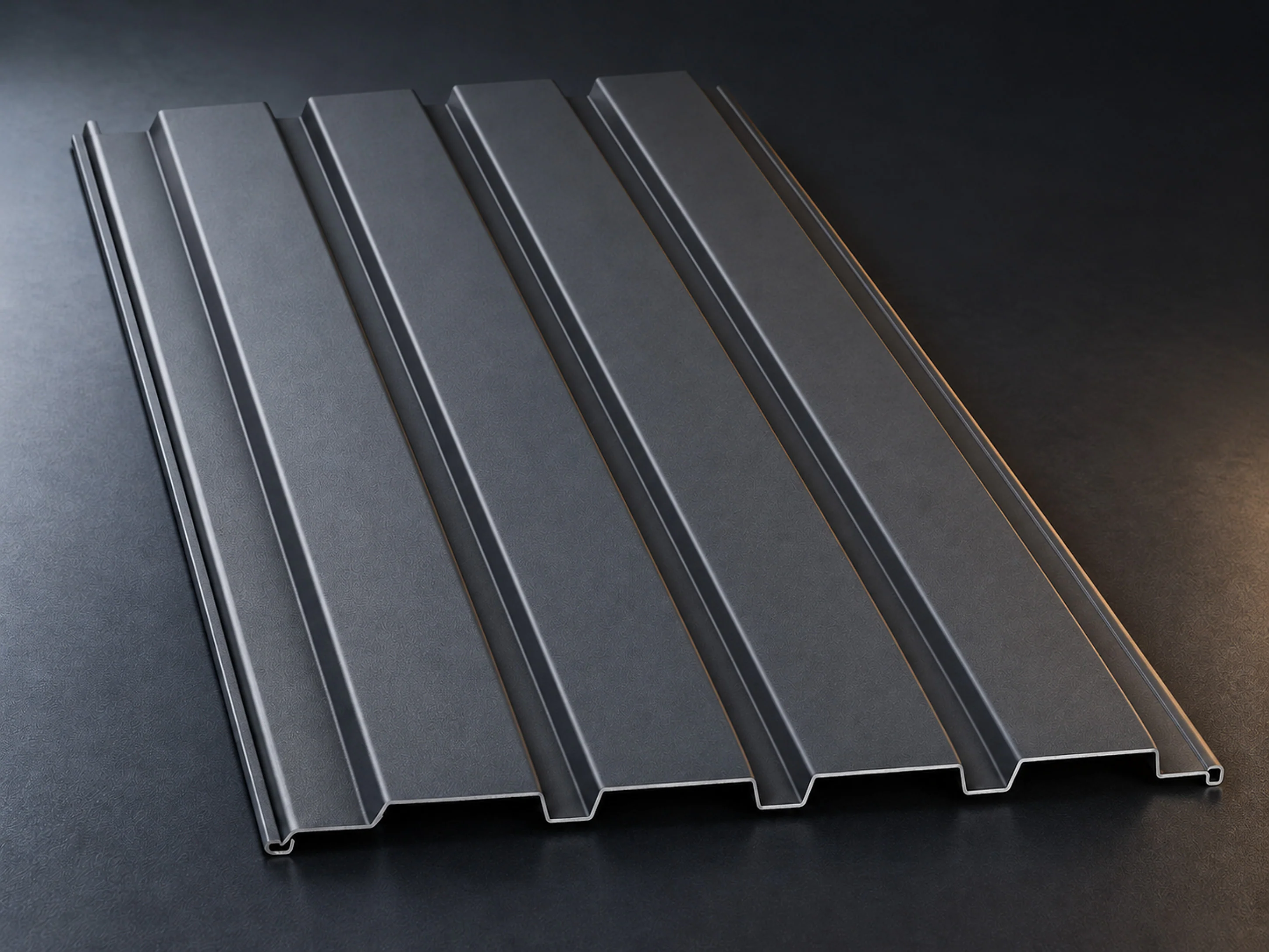 A Duralium Smartclad wall cladding panel with four ribs